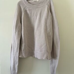 Elegant Beige Crew Neck Sweater